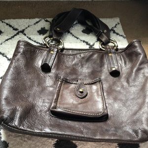 Large Brown Leather Tote